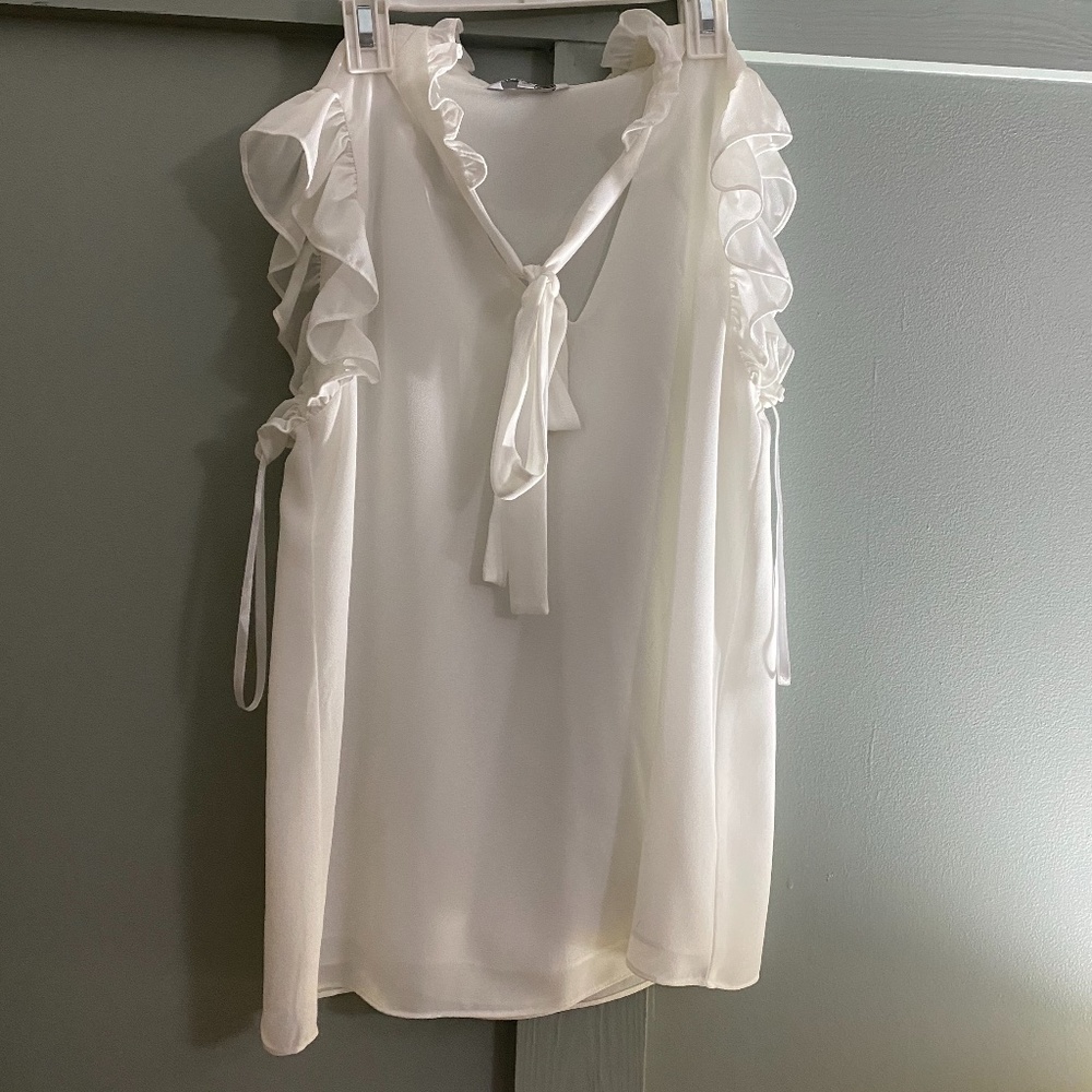 Naked zebra white blouse